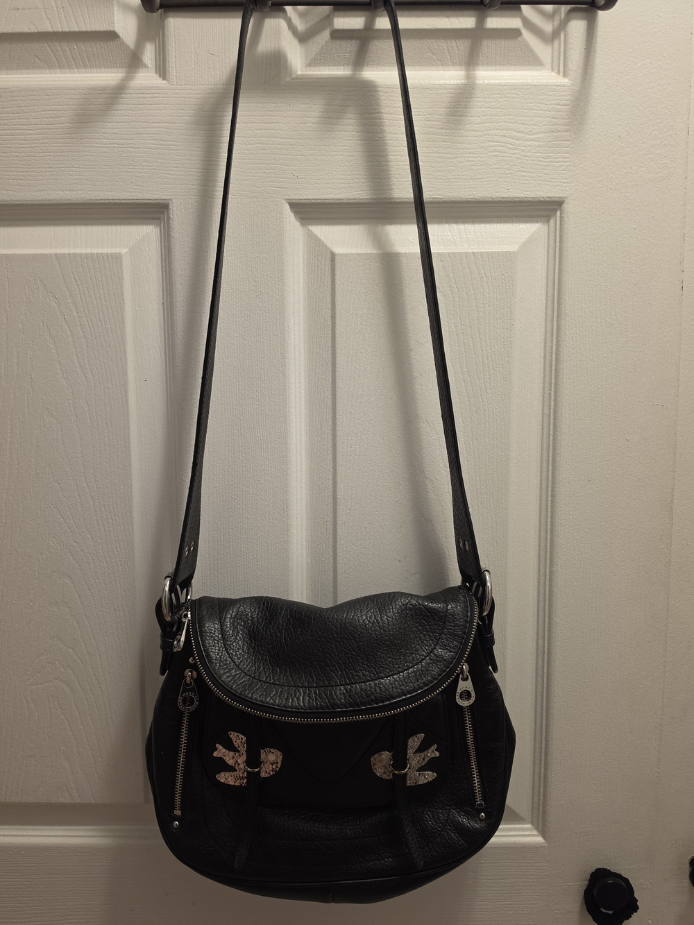 Marc by Marc Jacobs Black Crossbody Bag with Silver Accents